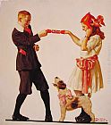 Norman Rockwell The Party Favour painting